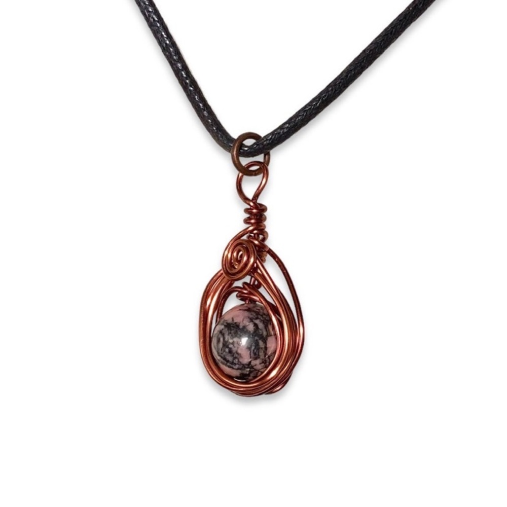 Copper Rhodonite Necklace - Picture 2 of 5